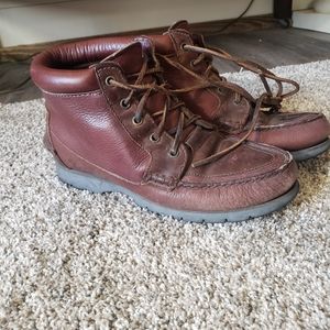 FUNKY VINTAGE TIMBERLAND BOOTS REAL LEATHER LACES IN GUC